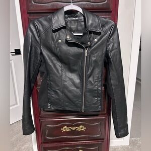 Dynamite Women's Black Faux Leather Jacket XS